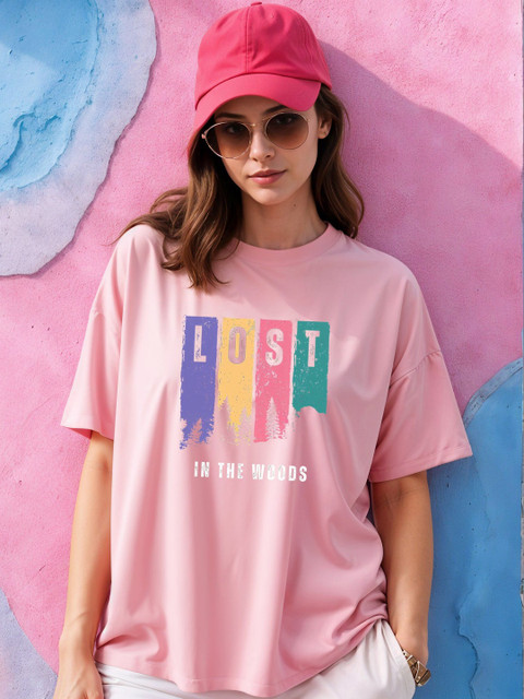 SMARTEES Women Typography Printed T-shirt