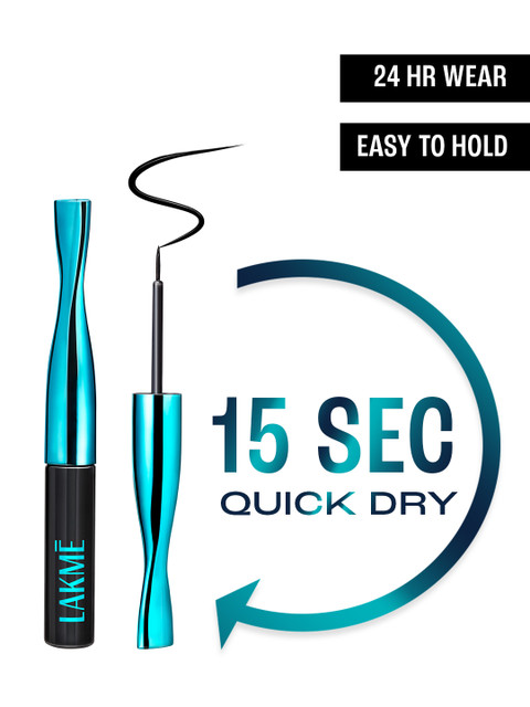Lakme 9to5 Eyeconic Liquid Eyeliner Waterproof & Smudgeproof Lasts 24Hr 4.5ml - Black