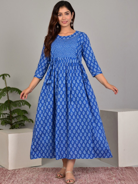 Raghav Silk Studio Women Floral Printed Gotta Patti Maternity Kurta