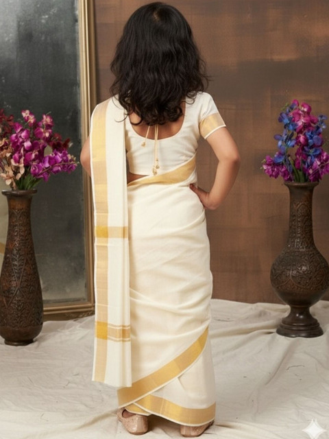 Aarika Zari Maheshwari Saree - Image 4