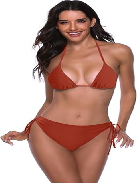 IKNAA Halter Neck Stretchable Swim Bikini Set