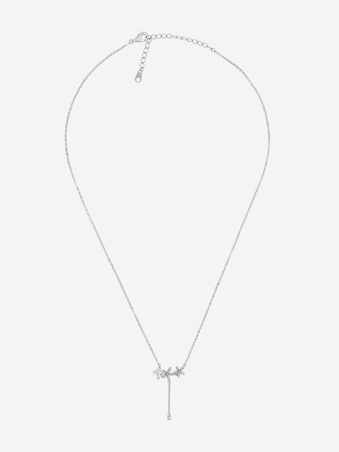 Kushal's Fashion Jewellery Copper Rhodium-Plated Necklace