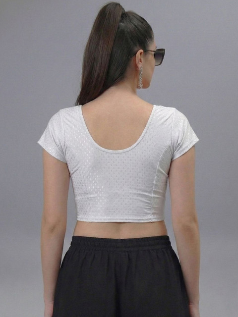 Plus Size Woven Design Saree Blouse - Image 2