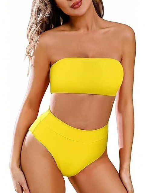 JO JO CREATION Shoulder Straps Stretchable Swim Bikini Set