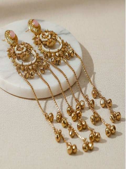 BlingNation Circular Jhumkas Earrings - Image 2