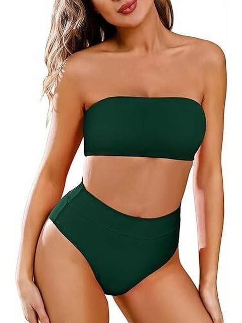 JO JO CREATION Shoulder Straps Stretchable Swim Bikini Set