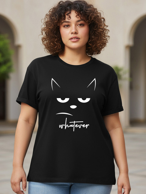 Bewakoof Plus Graphic Printed Pure Cotton Boyfriend T-shirt