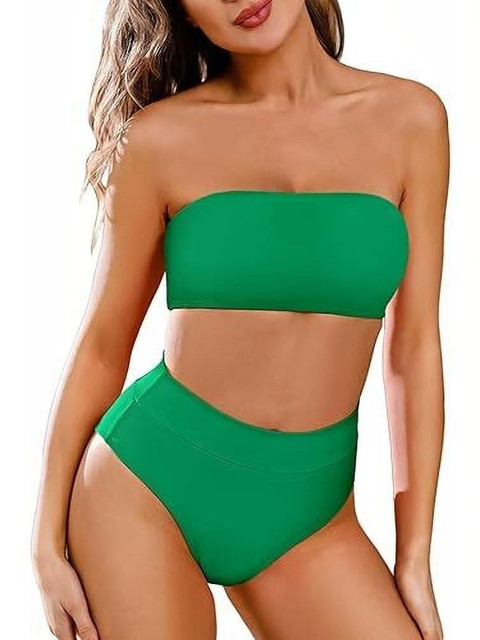 JO JO CREATION Shoulder Straps Stretchable Swim Bikini Set