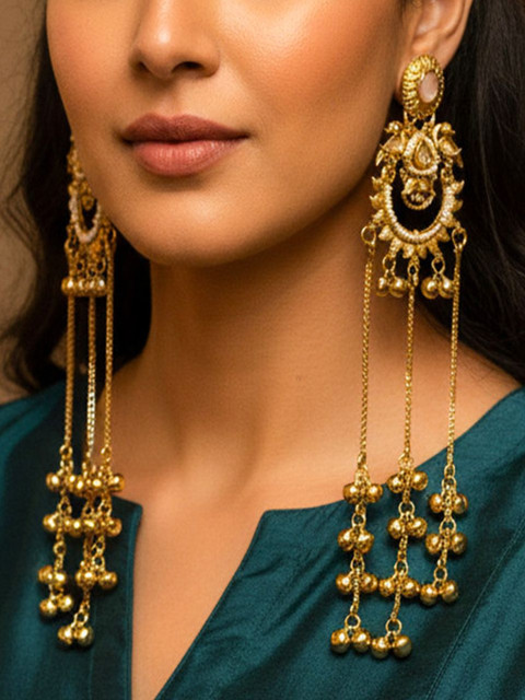 BlingNation Circular Jhumkas Earrings - Image 4