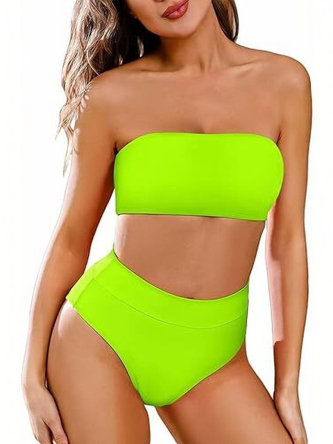 JO JO CREATION Shoulder Straps Stretchable Swim Bikini Set