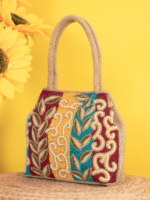 MISHA Embroidered Purse Clutch