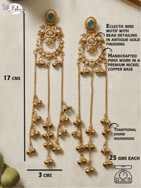 BlingNation Floral Drop Earrings - Image 4