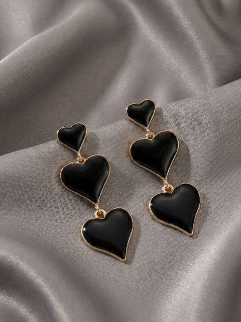 Mekkna Heart Shaped Drop Earrings