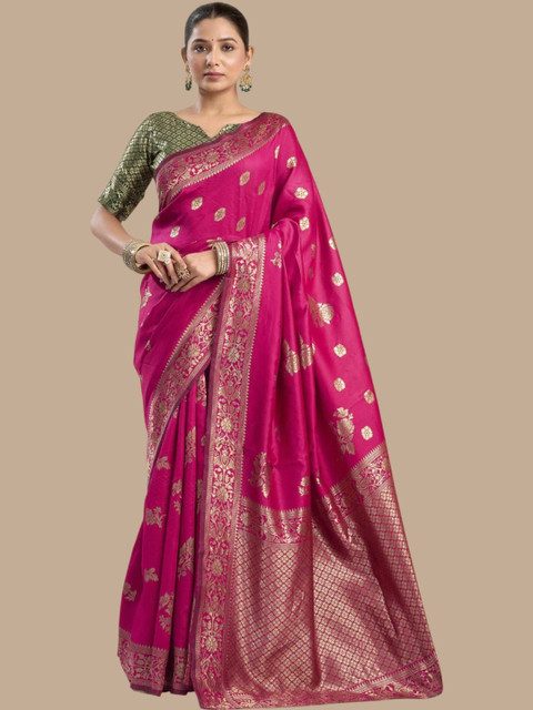 PHEASANT Woven Design Zari Silk Blend Banarasi Saree
