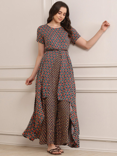 Biba Printed Layered Basic Jumpsuit