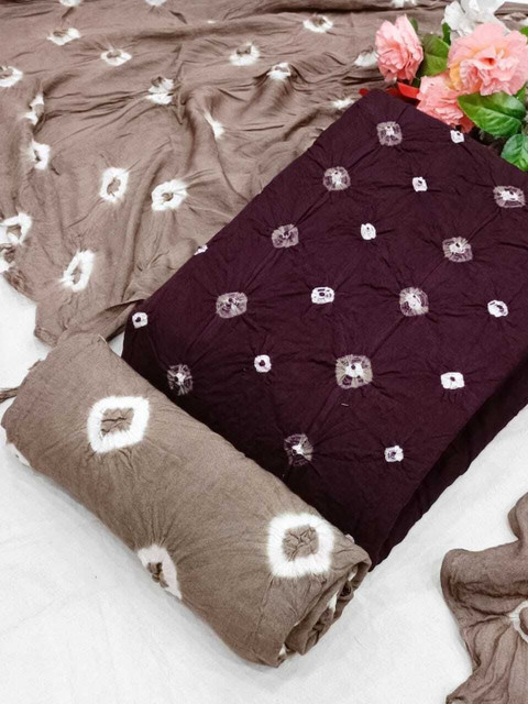 MAHI IMPEX Printed Pure Cotton Unstitched Dress Material