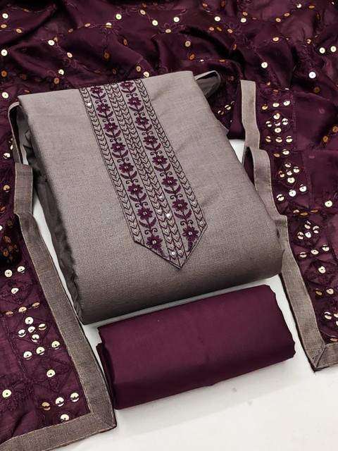 Panzora Embroidered Unstitched Dress Material