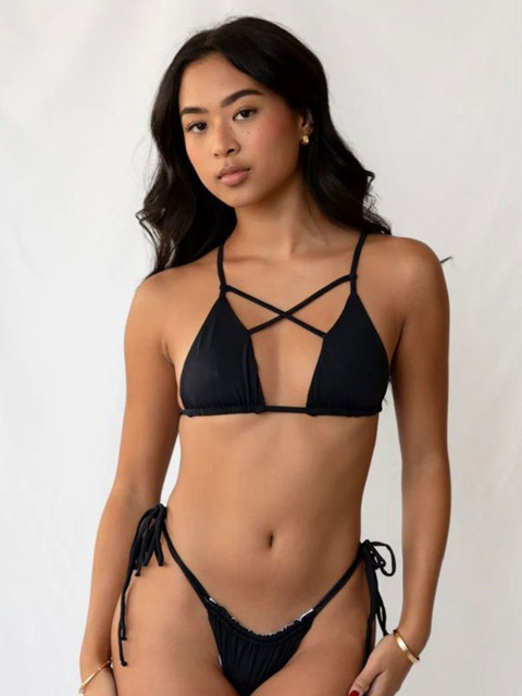 valardoh Halter Neck Stretchable Swim Bikini Set