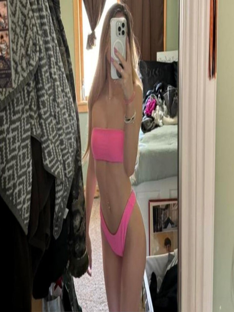 MEDHA INDUSTRIES Solid Strapless Swim Bikini Set