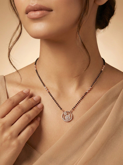 MEIRA JEWELLERY Rose Gold-Plated Mangalsutra