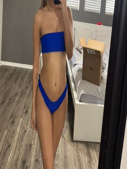 Stylisaa Solid Strapless Swim Bikini Set