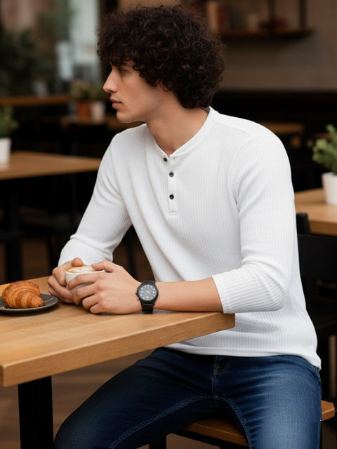 DADA IMPEX Men Henley Neck T-shirt