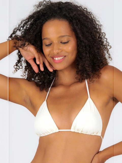 KHWAISH COLLECTION Solid Halter Neck Swim Bikini Set