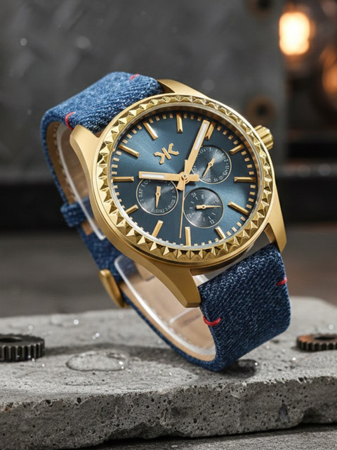 Killer Women Brass Patterned Dial & Straps Analogue Watch KLWII527C