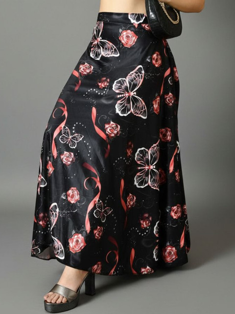 Vagisha Printed Maxi Flared Skirts