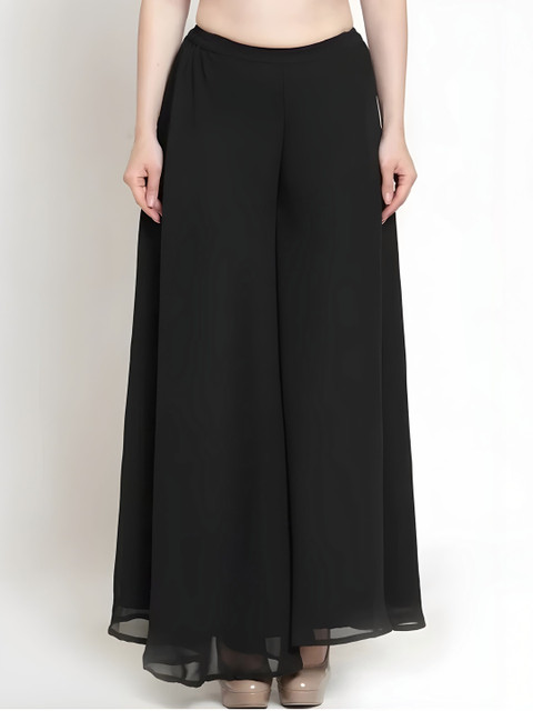 Farden Women Knitted Georgette Palazzos