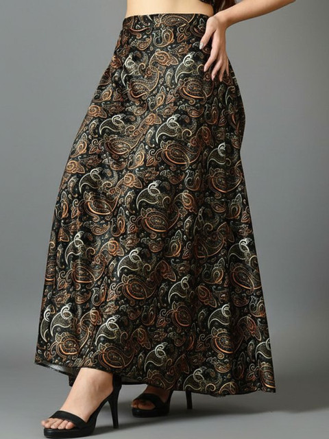 Vagisha Printed Maxi Flared Skirts