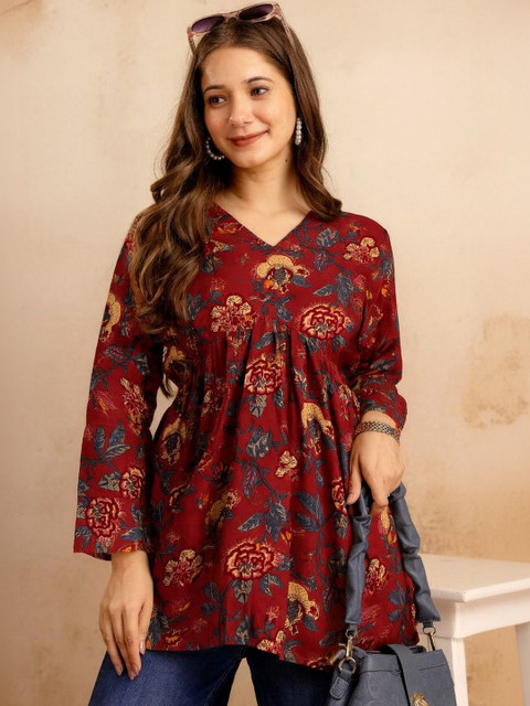 HYTEN Women Floral Printed Indie Florals Kurta