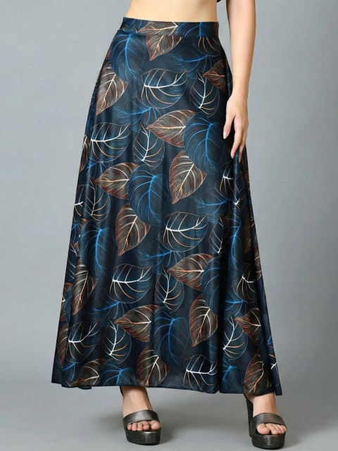 Vagisha Printed Maxi Flared Skirts