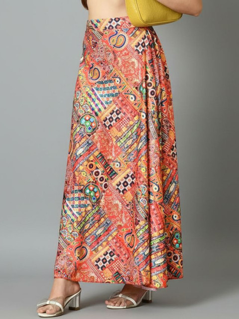 Vagisha Printed Maxi Flared Skirts