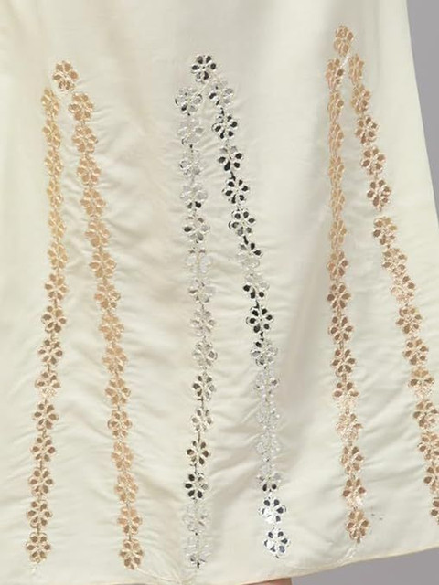 Thrifty Thread Women Floral Embroidered Flared Knitted Ethnic Palazzos - Image 4