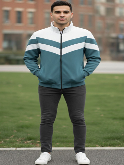 THE FASHION HUB Men Colourblocked Sweatshirt