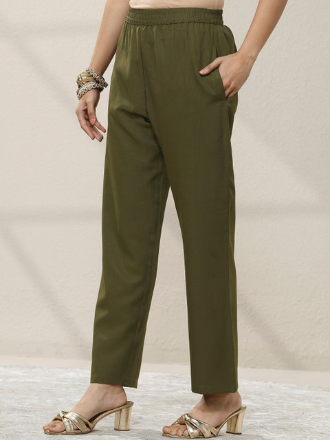 Libas Women Ethnic Motifs Printed Regular Kurta with Trousers & With Dupatta - Image 7