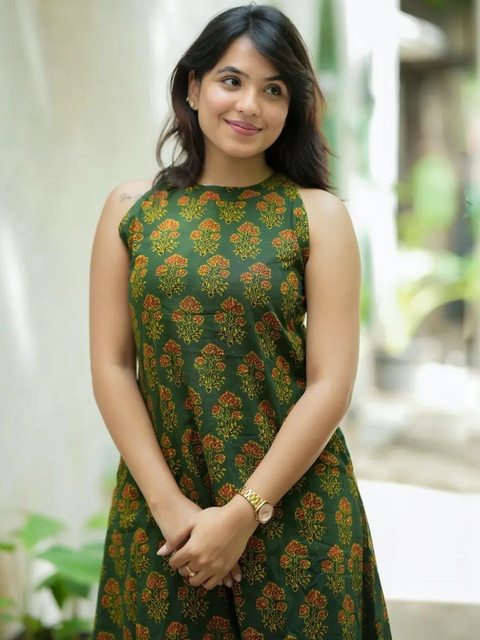 Keitra Women Floral Printed Regular Pure Cotton Kurta with Palazzos - Image 2