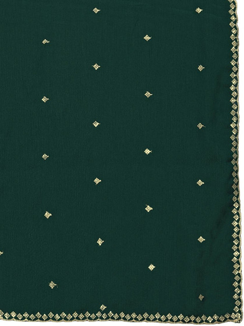 Kemza Ethnic Motifs Embroidered Dupatta with Sequinned - Image 4