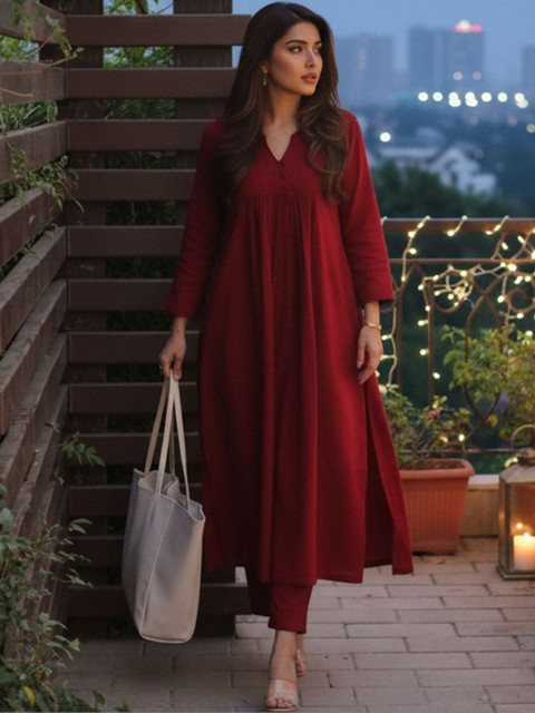 iEthniya Women Empire Kurta with Trousers