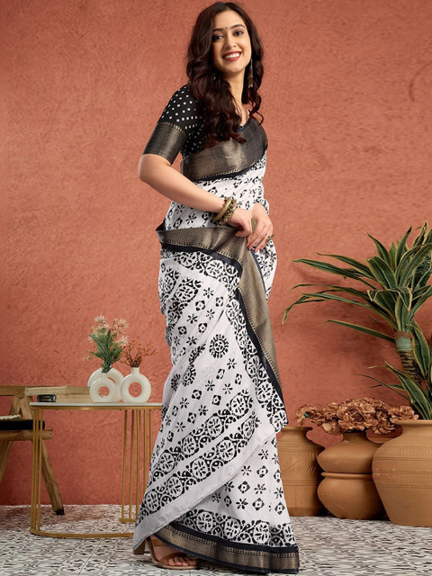 SANISA Ethnic Motifs Silk Blend Saree - Image 5