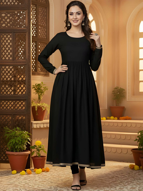 VISOKA Women Ethnic Motifs Embroidered Kurta