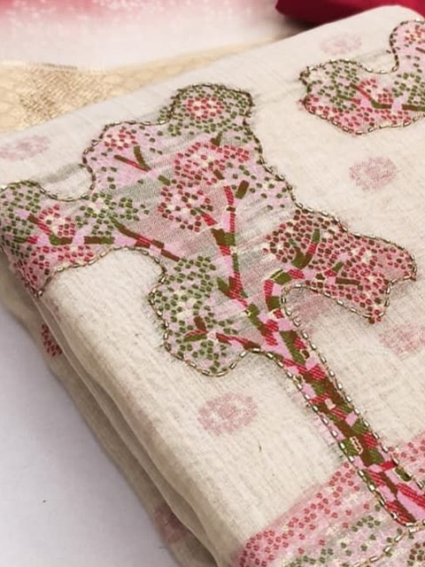 HMP Fashion Embroidered Pure Cotton Unstitched Dress Material - Image 5