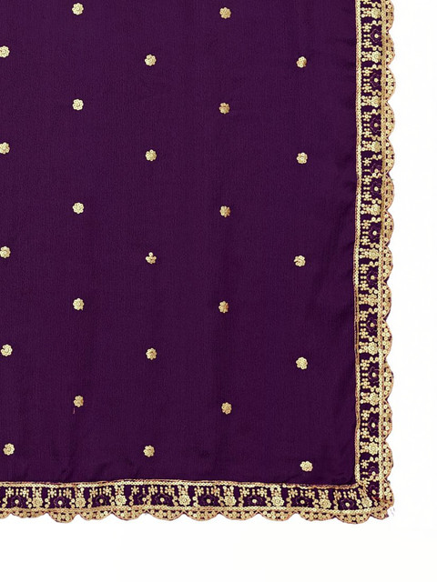 Kemza Ethnic Motifs Embroidered Dupatta with Sequinned - Image 4