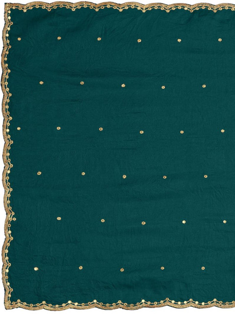 Kemza Ethnic Motifs Embroidered Dupatta with Mirror Work - Image 4