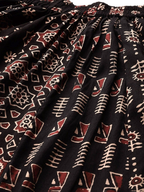 Jaitpuriya Printed Pure Cotton Maxi A-Line Skirts - Image 5