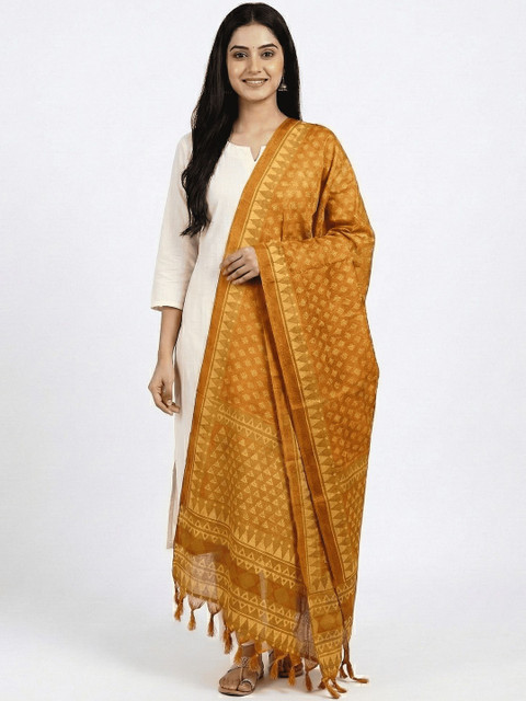 Traditions Bazaar Printed Art Silk Block Print Dupatta