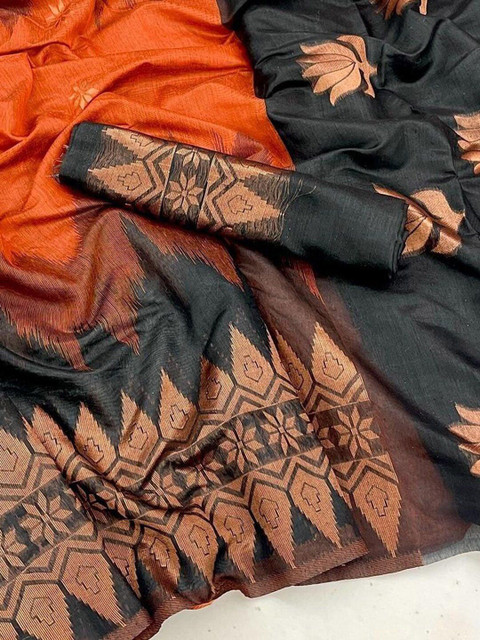 SANISA Woven Design Zari Handloom Saree - Image 6