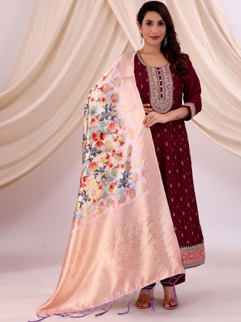 YUGAVEERAA Ethnic Motifs Woven Design Dupatta - Image 4