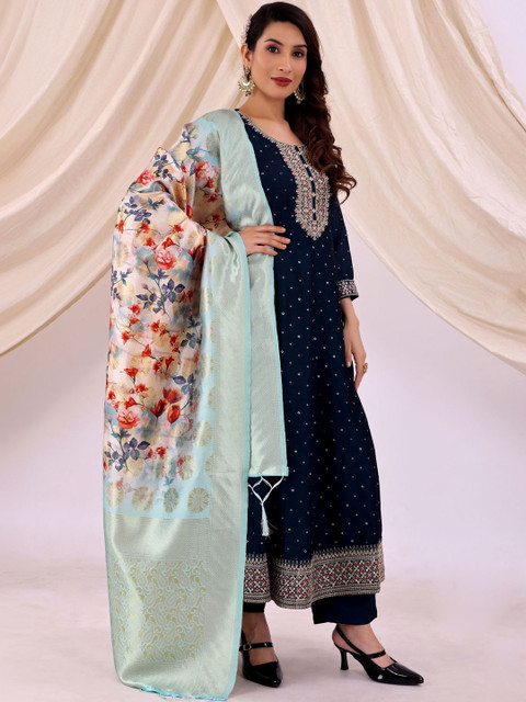 YUGAVEERAA Ethnic Motifs Woven Design Dupatta - Image 5